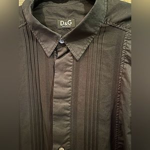 D&G Dolce & Gabbana Black Button-up Shirt Size 46/Small